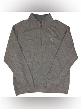 Tommy Bahama Relax Men reversible pullover Gray Quarterzip